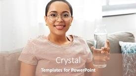  Presentation with sustainability - Audience pleasing presentation theme consisting of people-sustainability-and-leisure-concept backdrop and a coral colored foreground