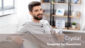  Presentation with sustainability - Audience pleasing PPT theme consisting of people-sustainability-and-leisure-concept backdrop and a gray colored foreground