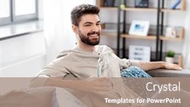  Presentation with sustainability - Audience pleasing slide set consisting of people-sustainability-and-leisure-concept backdrop and a coral colored foreground