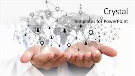  Presentation with partnership - PPT layouts enhanced with people symbols - concept of partnership and teamwork background and a white colored foreground