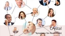  Presentation with people talking - Amazing theme having people talking on the phone backdrop and a lemonade colored foreground