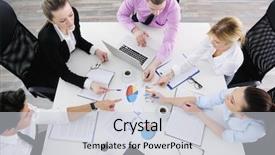  Presentation with team meeting - PPT theme featuring job application career hiring employment concept background and a teal colored foreground