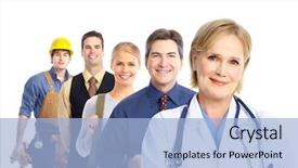  Presentation with team build co 50 - Amazing slide deck having people team doctor builder student backdrop and a light blue colored foreground