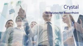  Presentation with team planning - PPT layouts enhanced with people teamwork and planning concept background and a sky blue colored foreground