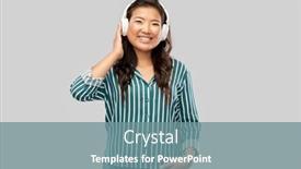  Presentation with asian music - Beautiful theme featuring people-technology-and-audio-equipment backdrop and a seafoam green colored foreground