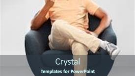  Presentation with recorder - PPT theme consisting of people-technology-and-communication-concept background and a tawny brown colored foreground