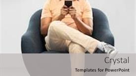  Presentation with iot agriculture technology concept man - PPT theme having people-technology-and-furniture-concept background and a light gray colored foreground