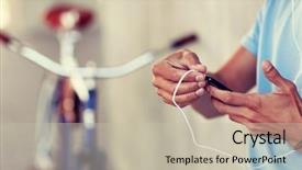  Presentation with business technology concepts digital lifestyle - Presentation with people technology and lifestyle - close background and a soft green colored foreground