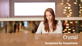  Presentation with transport and future technology concept - Beautiful presentation featuring people technology and leisure concept backdrop and a coral colored foreground