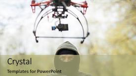  Presentation with tecnology - Amazing theme having people tecnology - man in mask operating backdrop and a mint green colored foreground