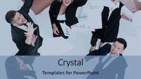  Presentation with air - Audience pleasing presentation theme consisting of people throw into the air backdrop and a teal colored foreground