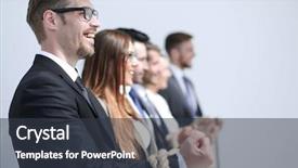  Presentation with successful - Cool new PPT theme with people tied with one rope backdrop and a  colored foreground