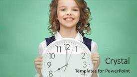  Presentation with limit - Beautiful theme featuring people time management and children backdrop and a seafoam green colored foreground