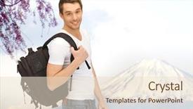  Presentation with tourism - Amazing slide deck having travel tourism japan and education backdrop and a lemonade colored foreground