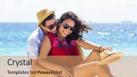  Presentation with latin america - Slide deck enhanced with people traveling in latin-america background and a coral colored foreground