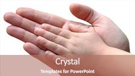  Presentation with holding hands - Presentation theme with people trouble - child and parent holding hands background and a coral colored foreground