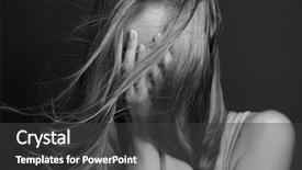  Presentation with dark - Cool new slide deck with people trouble - dark psychological portrait backdrop and a dark gray colored foreground