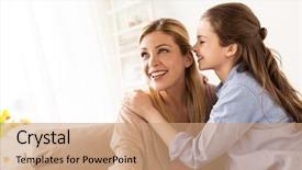  Presentation with trust - Theme having people trust and family concept background and a coral colored foreground