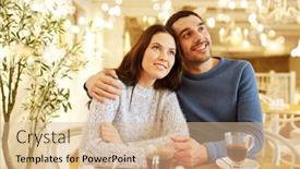  Presentation with dating - PPT theme featuring people-valentine-s-day background and a coral colored foreground