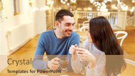  Presentation with dating - Colorful slide deck enhanced with people-valentine-s-day backdrop and a coral colored foreground