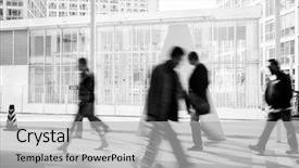  Presentation with elderly people walking difficulties - Amazing presentation design having people walking in the business backdrop and a light gray colored foreground