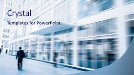  Presentation with elderly people walking difficulties - Presentation design enhanced with people walking in the business background and a  colored foreground