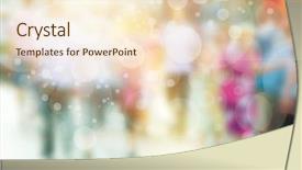  Presentation with busy street - Slides having people walking on the street background and a lemonade colored foreground