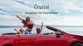  Presentation with group of happy couples - Colorful PPT theme enhanced with locking freedom - group of happy young people backdrop and a sky blue colored foreground