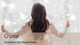  Presentation with hope - Amazing slide deck having people winter christmas and hope backdrop and a coral colored foreground