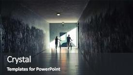  Presentation with bicycles - Slide set with people with bicycles in the tunnel background and a dark gray colored foreground