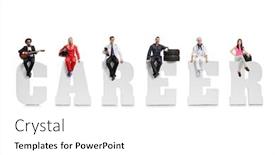  Presentation with care for people - Cool new slides with people-with-different-professions-sitting backdrop and a white colored foreground