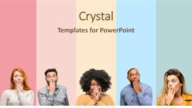  Presentation with cool - PPT layouts consisting of people woman and man cover background and a lemonade colored foreground