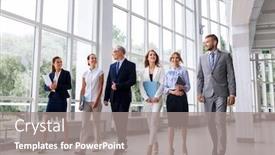  Presentation with people talking - Colorful slide set enhanced with people-work-and-corporate-concept backdrop and a gray colored foreground