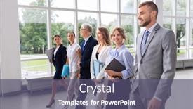  Presentation with building team - Colorful PPT theme enhanced with people-work-and-corporate-concept backdrop and a violet colored foreground