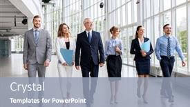  Presentation with team building - Cool new slides with people-work-and-corporate-concept backdrop and a light blue colored foreground