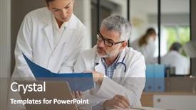  Presentation with working together - Colorful presentation enhanced with people working together on patient backdrop and a tawny brown colored foreground