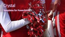  Presentation with rally - PPT theme featuring jumbojet - airliner coming into land background and a teal colored foreground