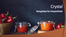  Presentation with pepper - Presentation theme having peper - roasted red pepper relish ajvar background and a wine colored foreground