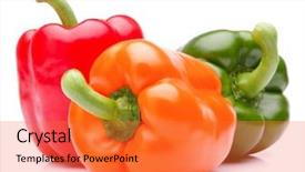  Presentation with pepper - Presentation design having pepo - sweet bell pepper isolated background and a  colored foreground