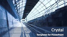  Presentation with korean arch - Audience pleasing presentation theme consisting of pepople mooving in arch interior backdrop and a ocean colored foreground