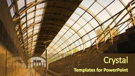  Presentation with interior - Presentation theme enhanced with pepople mooving in arch interior background and a tawny brown colored foreground