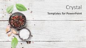  Presentation with table salt - Presentation theme enhanced with pepper-and-salt-spices background and a white colored foreground