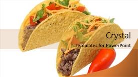  Presentation with pepper - PPT theme featuring tacos and red pepper cutout background and a yellow colored foreground