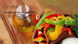  Presentation with pepper - PPT theme having pepper-fennel-and-sour-cream background and a coral colored foreground