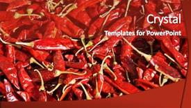  Presentation with chilli - PPT theme enhanced with pepper for sale at rural background and a crimson colored foreground