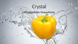  Presentation with spray - Cool new slides with splash on gray background backdrop and a light gray colored foreground