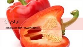  Presentation with pepper - Slide deck featuring pepper isolated on white background background and a red colored foreground