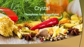  Presentation with chilli - Cool new theme with pepper macaroni herbs and splice backdrop and a  colored foreground
