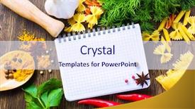  Presentation with macaroni - Amazing presentation design having pepper macaroni herbs and splice backdrop and a  colored foreground