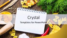  Presentation with chilli - Colorful PPT theme enhanced with pepper macaroni herbs and splice backdrop and a  colored foreground